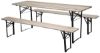 Imagine Guniess - Foldable Table + benches - Black / Wood