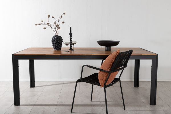 Imagine Bois Dining table 205*90cm - Black Legs / Acacia