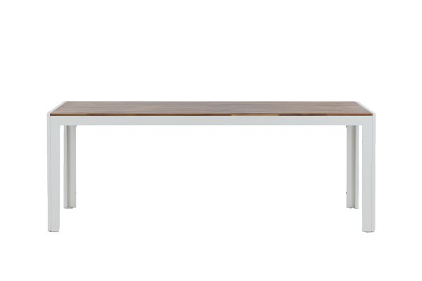 Imagine Bois Dining table 200*100cm - White Alu / Acacia