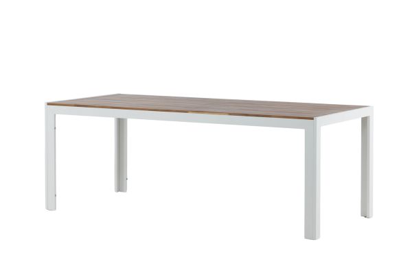 Imagine Bois Dining table 200*100cm - White Alu / Acacia