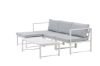 Imagine Salvador sofa set - White Alu / Grey Cushions. 2 corners+ 1 middlepart + 1 ottom