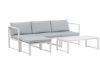 Imagine Salvador sofa set - White Alu / Grey Cushions. 2 corners+ 1 middlepart + 1 ottom