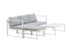 Imagine Salvador sofa set - White Alu / Grey Cushions. 2 corners+ 1 middlepart + 1 ottom