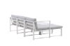 Imagine Salvador sofa set - White Alu / Grey Cushions. 2 corners+ 1 middlepart + 1 ottom