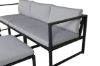 Imagine Salvador sofa set - BLACK Alu / Grey Cushions. 2 corners+ 1 middlepart + 1 ottom