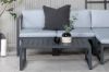 Imagine Salvador sofa set - BLACK Alu / Grey Cushions. 2 corners+ 1 middlepart + 1 ottom