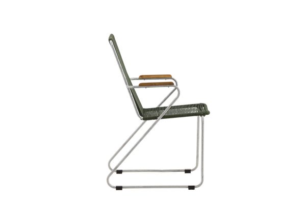 Imagine Bois Diningchair 2-pack Steel - Silver / Green Rope