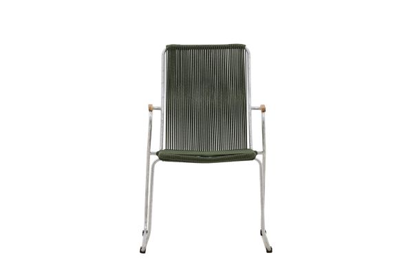 Imagine Bois Diningchair 2-pack Steel - Silver / Green Rope