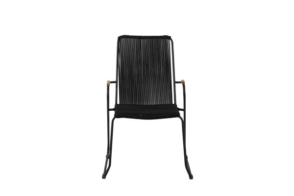 Imagine Bois Armchair 2-pack - Black Alu / Black Rope / Acacia