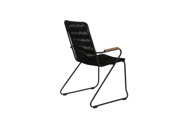 Imagine Bois Armchair 2-pack - Black Alu / Black Rope / Acacia