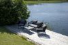 Imagine Lindos Sofa Set - Black Alu / Black Rope / Grey Cushions