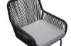 Imagine Lindos Swing Chair - Black Steel / Black Rope / Grey Cushion