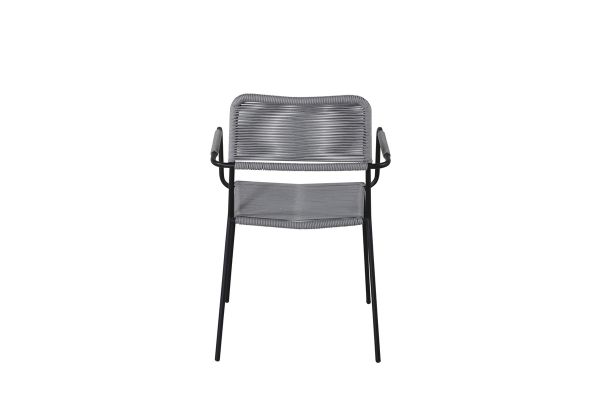 Imagine Lindos Armchair 2-pack - Black Alu / Grey Rope