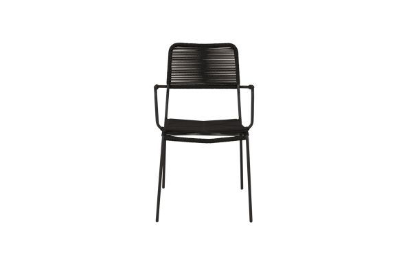 Imagine Lindos Armchair 2-pack - Black Alu / Black Rope