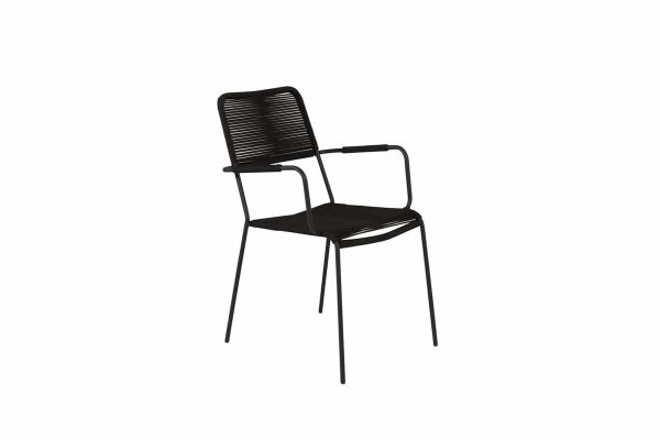 Imagine Lindos Armchair 2-pack - Black Alu / Black Rope