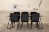 Imagine Petra Dining Table - Black / Black Veneer+Windu Lyx Chair - Black / Black Velvet_6