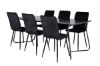 Imagine Petra Dining Table - Black / Black Veneer+Windu Lyx Chair - Black / Black Velvet_6