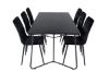 Imagine Petra Dining Table - Black / Black Veneer+Windu Lyx Chair - Black / Black Velvet_6