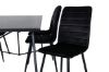 Imagine Petra Dining Table - Black / Black Veneer+Windu Lyx Chair - Black / Black Velvet_6