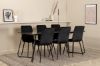 Imagine Petra Dining Table - Black / Black Veneer+Windu Lyx Chair - Black / Black Velvet_6