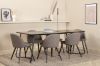 Imagine Petra Dining Table - Black / Black Veneer+Velvet Stitches Chair - Black / Grey Micro Fibre_6