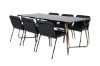 Imagine Petra Dining Table - Distressed Copper / Black Veneer+Tvist Chair - Black / Black PU_6