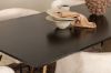 Imagine Petra Dining Table , Distressed Copper Black Veneer+Berit Chair , Black Beige Velvet_6