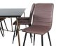 Imagine Petra Dining Table , Distressed Copper Black Veneer+Windu Lyx Chair , Black Brown Micro Fibre_6