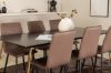 Imagine Petra Dining Table , Distressed Copper Black Veneer+Windu Lyx Chair , Black Brown Micro Fibre_6