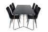 Imagine Petra Dining Table , Distressed Copper Black Veneer+Windu Lyx Chair , Black Black Velvet_6