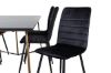 Imagine Petra Dining Table , Distressed Copper Black Veneer+Windu Lyx Chair , Black Black Velvet_6