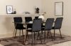 Imagine Petra Dining Table , Distressed Copper Black Veneer+Windu Lyx Chair , Black Black Velvet_6