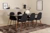 Imagine Petra Dining Table , Distressed Copper Black Veneer+Polar Dining Chair , Walnut Legs , Black Fabric_6