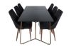 Imagine Petra Dining Table , Distressed Copper Black Veneer+Leone Dining Chair , Walnut legs , Black Fabric_6