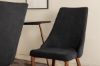 Imagine Petra Dining Table , Distressed Copper Black Veneer+Leone Dining Chair , Walnut legs , Black Fabric_6