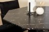 Imagine Marbs Round Dining Table - Black / Black Glass Marble+Petra Chair - Black / Black Velvet_4