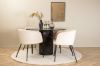 Imagine Marbs Round Dining Table - Black / Black Glass Marble+Berit Chair - Black / Beige Velvet_4