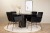 Imagine Marbs Round Dining Table - Black / Black Glass Marble+Petra Chair - Distressed Copper / Black Velvet_4