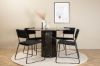 Imagine Marbs Round Dining Table - Black / Black Glass Marble+Kenth Chair - Black / Black Velvet_4