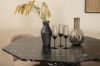 Imagine Marbs Round Dining Table - Black / Black Glass Marble+Velvet Stitches Chair - Black / Beige Fabric (Polyester linen )_4