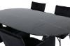 Imagine Pillan Oval Dining Table , Black Black Glass Marble+Petra Chair , Black Black Velvet_4