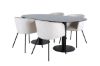 Imagine Pillan Oval Dining Table , Black Black Glass Marble+Berit Chair , Black Beige Velvet_4