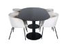 Imagine Pillan Oval Dining Table , Black Black Glass Marble+Berit Chair , Black Beige Velvet_4