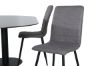 Imagine Pillan Oval Dining Table , Black Black Glass Marble+Windu Lyx Chair , Black Grey Micro Fibre_4