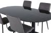 Imagine Pillan Oval Dining Table , Black Black Glass Marble+Windu Lyx Chair , Black Grey Micro Fibre_4