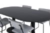 Imagine Pillan Oval Dining Table , Black Black Glass Marble+Kenth Chair , Black Light Grey Velvet_4