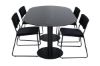 Imagine Pillan Oval Dining Table , Black Black Glass Marble+Kenth Chair , Black Black Velvet_4