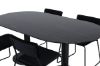 Imagine Pillan Oval Dining Table , Black Black Glass Marble+Kenth Chair , Black Black Velvet_4