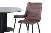 Imagine Pillan Oval Dining Table , Black Black Glass Marble+Windu Lyx Chair , Black Brown Micro Fibre_4