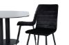 Imagine Pillan Oval Dining Table - Black / Black Glass Marble+Windu Lyx Chair - Black / Black Velvet_4